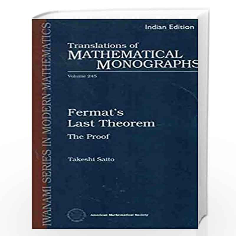 Fermats Last Theorem The Proof by Takeshi Saito-Buy Online Fermats Last ...