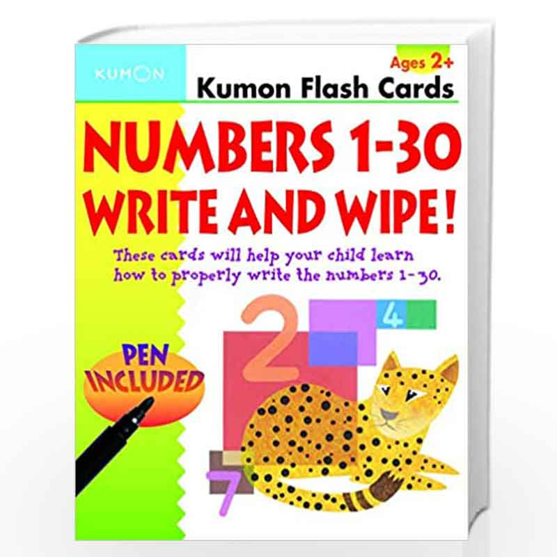 Numbers 1-30 Write & Wipe (Kumon Flash Cards) by Kumon Publishing Book-9781933241081