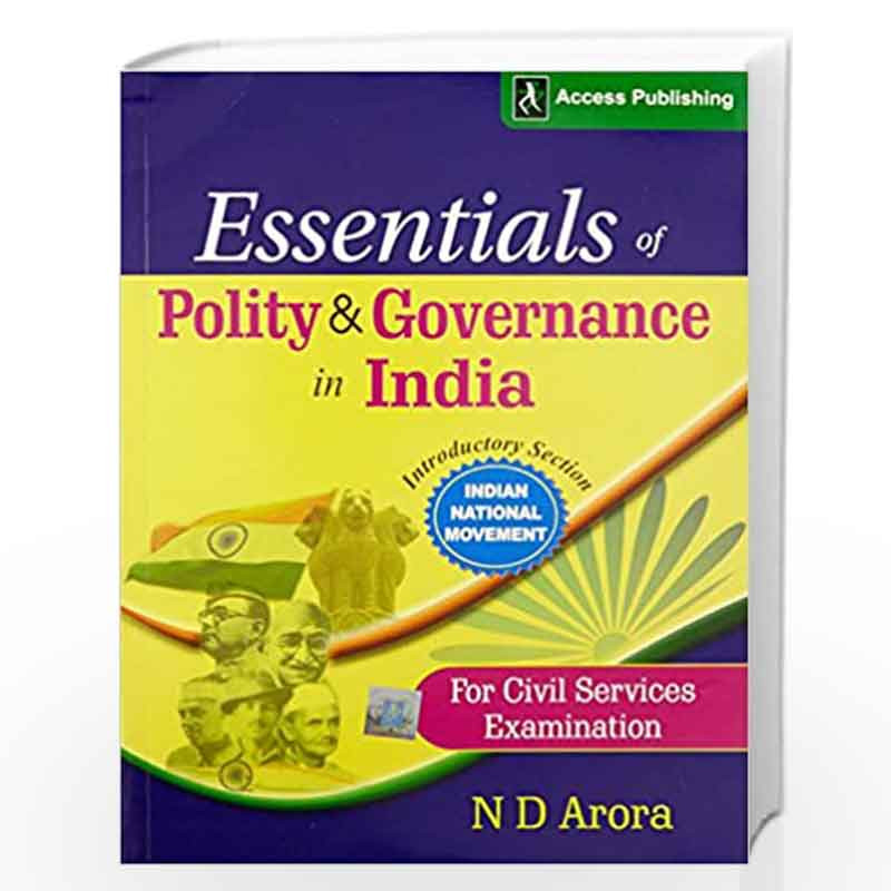 Essentials of Polity and Governance in India for Civil Services Examination by ARORA Book-9789383454419