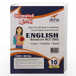 Olympiad Champs English Class 10 with 5 Mock Online Olympiad Tests by Disha Experts Book-9789386146199