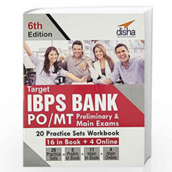 Target IBPS Bank PO/MT Preliminary & Main Exams 20 Practice Sets Workbook - 16 in Book + 4 Online by Disha Experts Book-97893863
