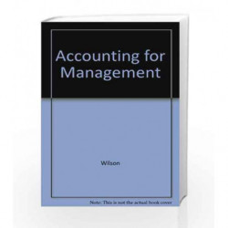 Accounting for Management by Wilson Book-9788183713498
