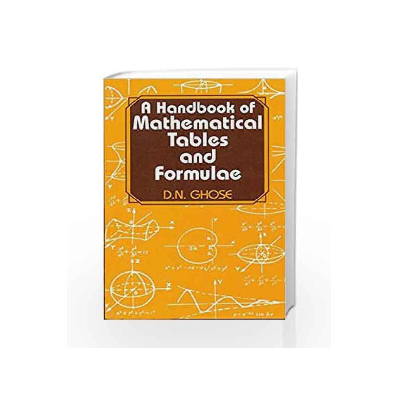 Handbook Mathematical Tables and Formulae by Ghose D. N Book-9788123909103
